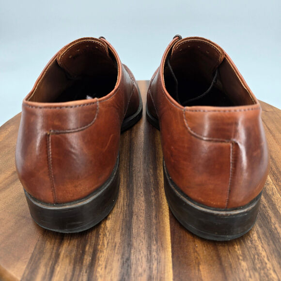 Allen Edmonds Powell Oxfords Men\'s 9.5 D Brown Leather Moc Toe Dress Shoes main image 6